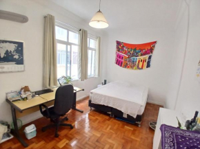 beachfront room with double bed and AC